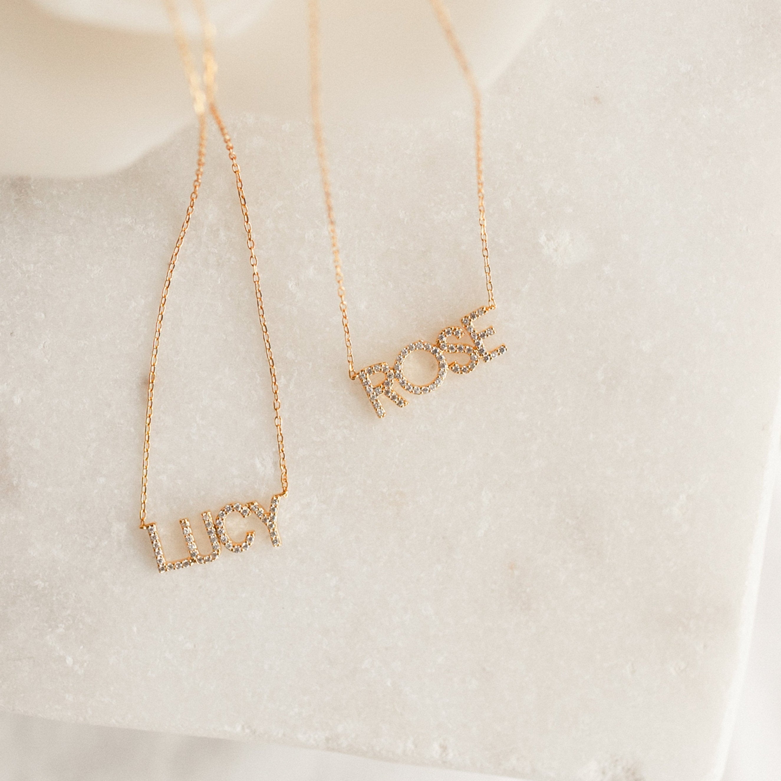 Pave Name Necklace